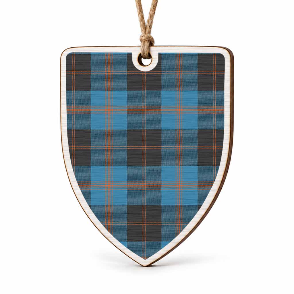 Garden (Gardyne) Tartan Shield Wood Ornament , Pick Your Clan & Regional Plaid