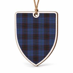 Home (Hume) Tartan Shield Wood Ornament , Pick Your Clan & Regional Plaid