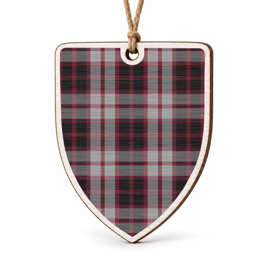 MacPherson (McPherson) Tartan Shield Wood Ornament , Pick Your Clan & Regional Plaid