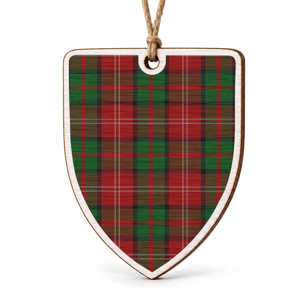 Nesbitt (Nisbet) Tartan Shield Wood Ornament , Pick Your Clan & Regional Plaid