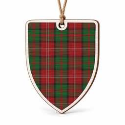 Nesbitt (Nisbet) Tartan Shield Wood Ornament , Pick Your Clan & Regional Plaid