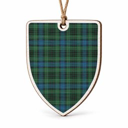 O'Donohue Tartan Shield Wood Ornament , Pick Your Clan & Regional Plaid