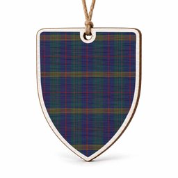 Jenkins of Wales Tartan Shield Wood Ornament , Pick Your Clan & Regional Plaid