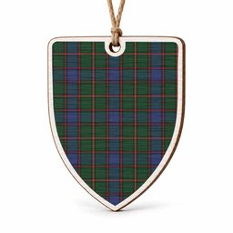 Skene Tartan Shield Wood Ornament , Pick Your Clan & Regional Plaid