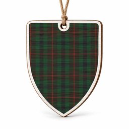 Tennant Tartan Shield Wood Ornament , Pick Your Clan & Regional Plaid