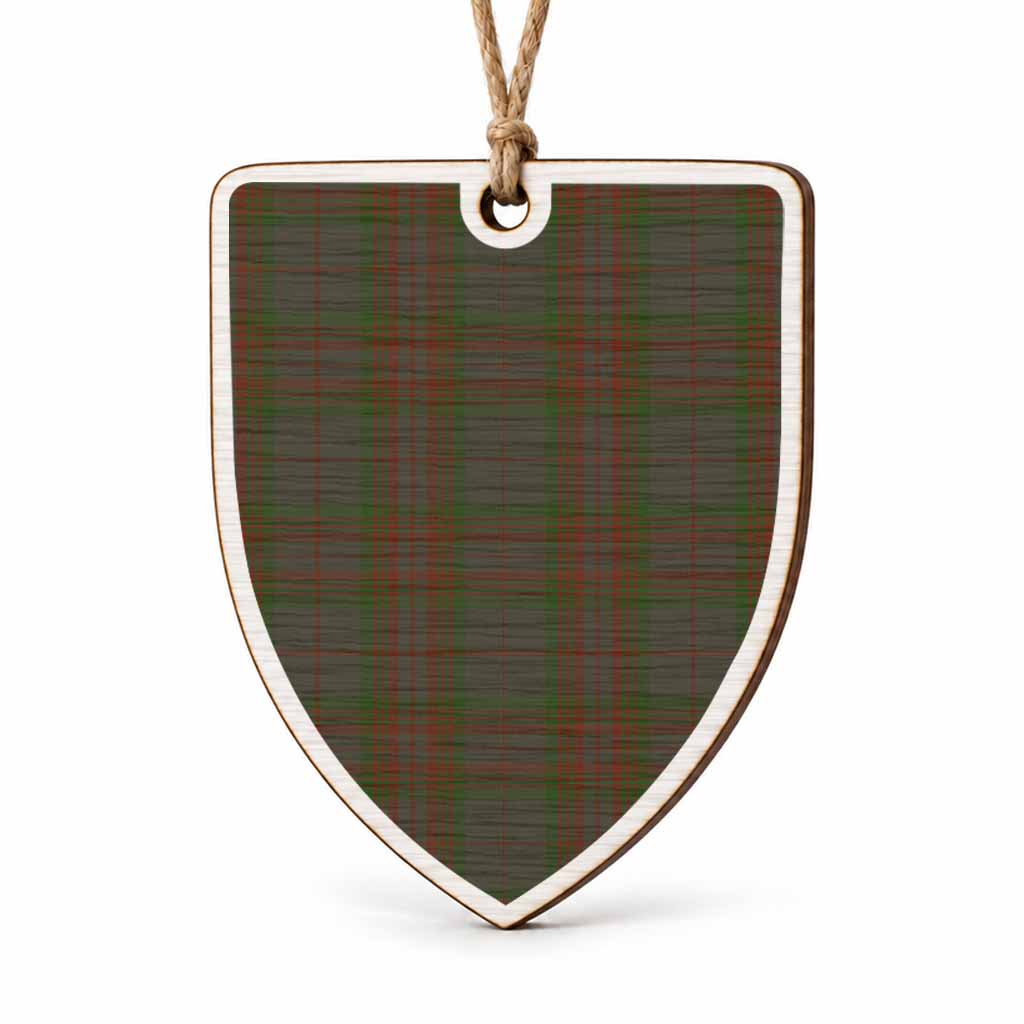 Gray Tartan Shield Wood Ornament , Pick Your Clan & Regional Plaid