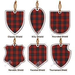 Ramsay Tartan Shield Wood Ornament , Pick Your Clan & Regional Plaid