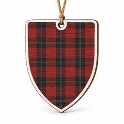 Ramsay Tartan Shield Wood Ornament , Pick Your Clan & Regional Plaid