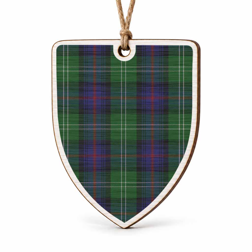 Sutherland Tartan Shield Wood Ornament , Pick Your Clan & Regional Plaid