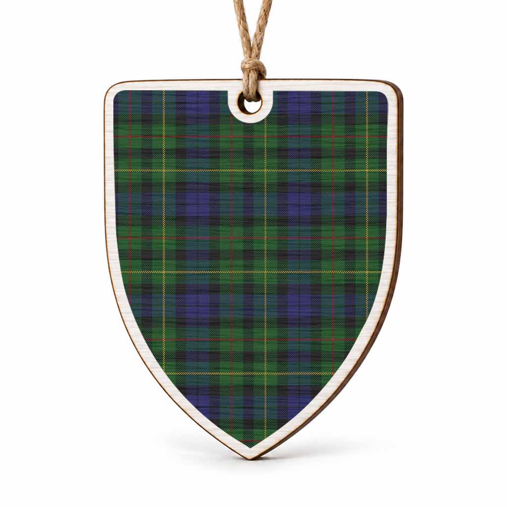 Rollo Tartan Shield Wood Ornament , Pick Your Clan & Regional Plaid