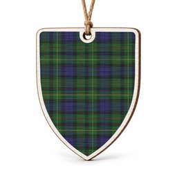 Rollo Tartan Shield Wood Ornament , Pick Your Clan & Regional Plaid
