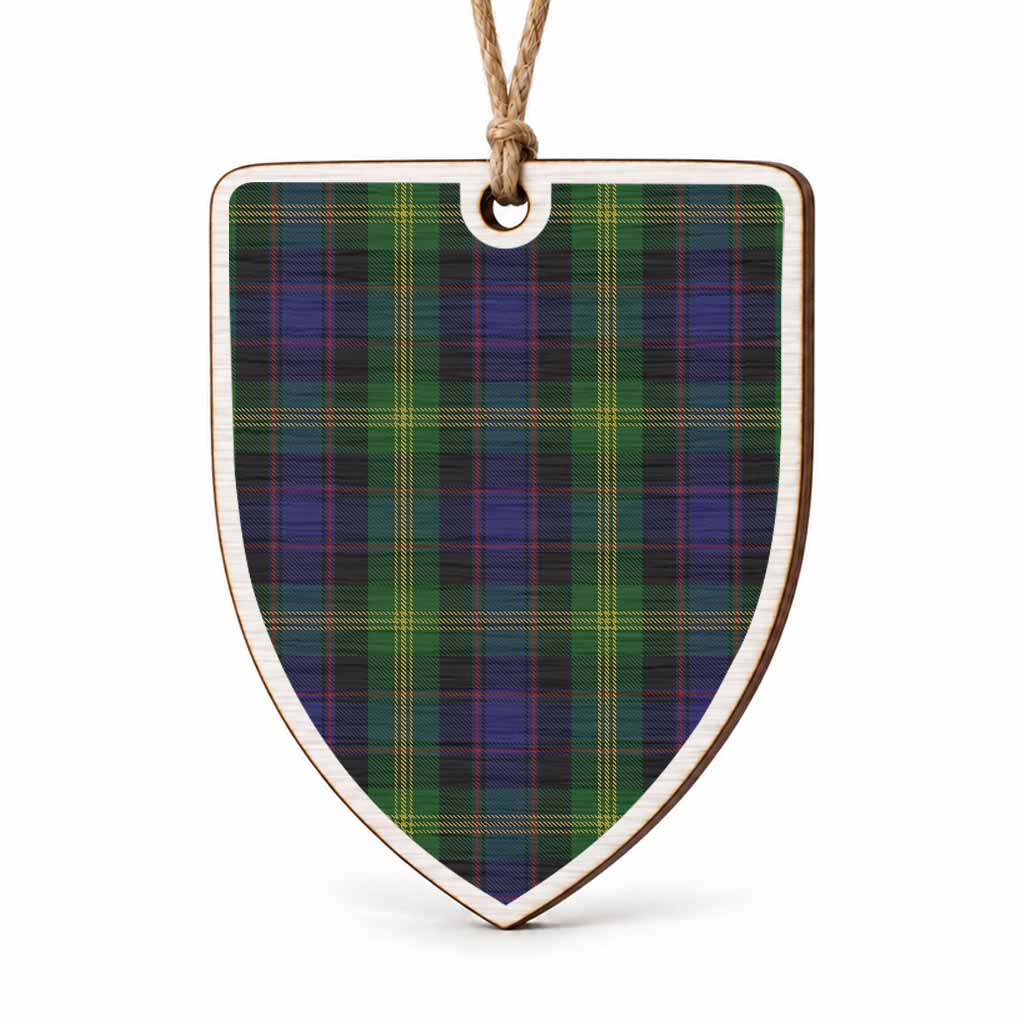 Watson Tartan Shield Wood Ornament , Pick Your Clan & Regional Plaid