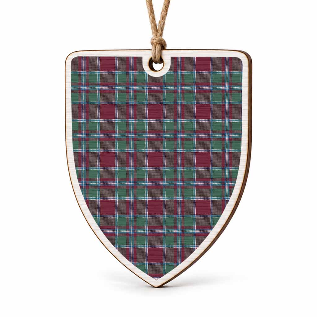 Spence (Spens) Tartan Shield Wood Ornament , Pick Your Clan & Regional Plaid
