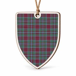 Spence (Spens) Tartan Shield Wood Ornament , Pick Your Clan & Regional Plaid