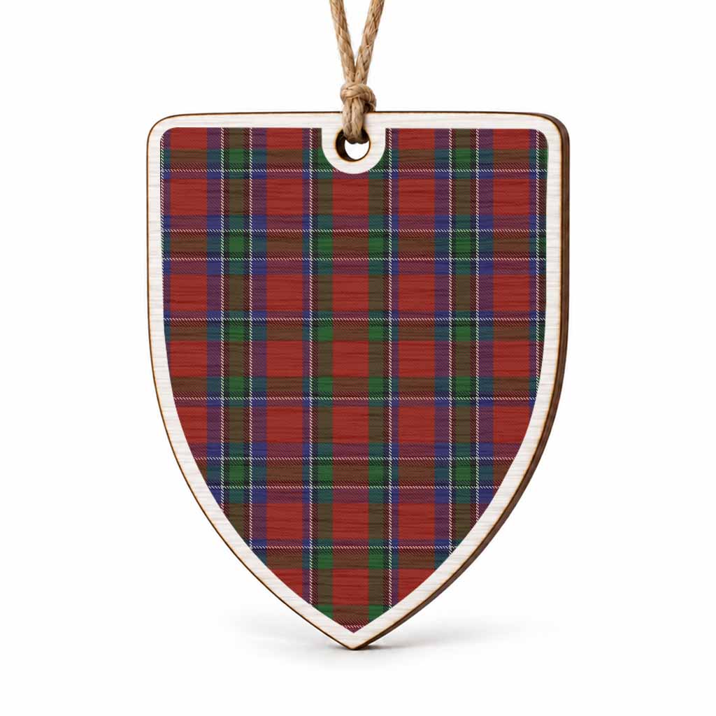 Sinclair Tartan Shield Wood Ornament , Pick Your Clan & Regional Plaid