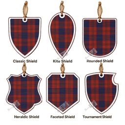 Wotherspoon Tartan Shield Wood Ornament , Pick Your Clan & Regional Plaid