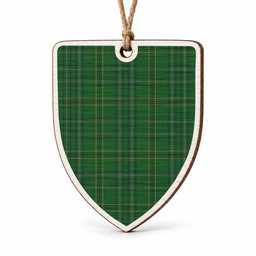 Wexford Tartan Shield Wood Ornament , Pick Your Clan & Regional Plaid