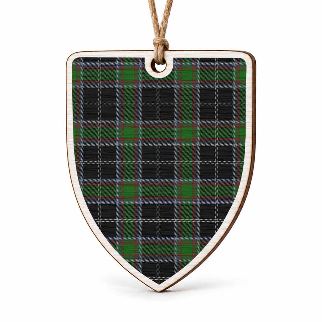 Webster Tartan Shield Wood Ornament , Pick Your Clan & Regional Plaid