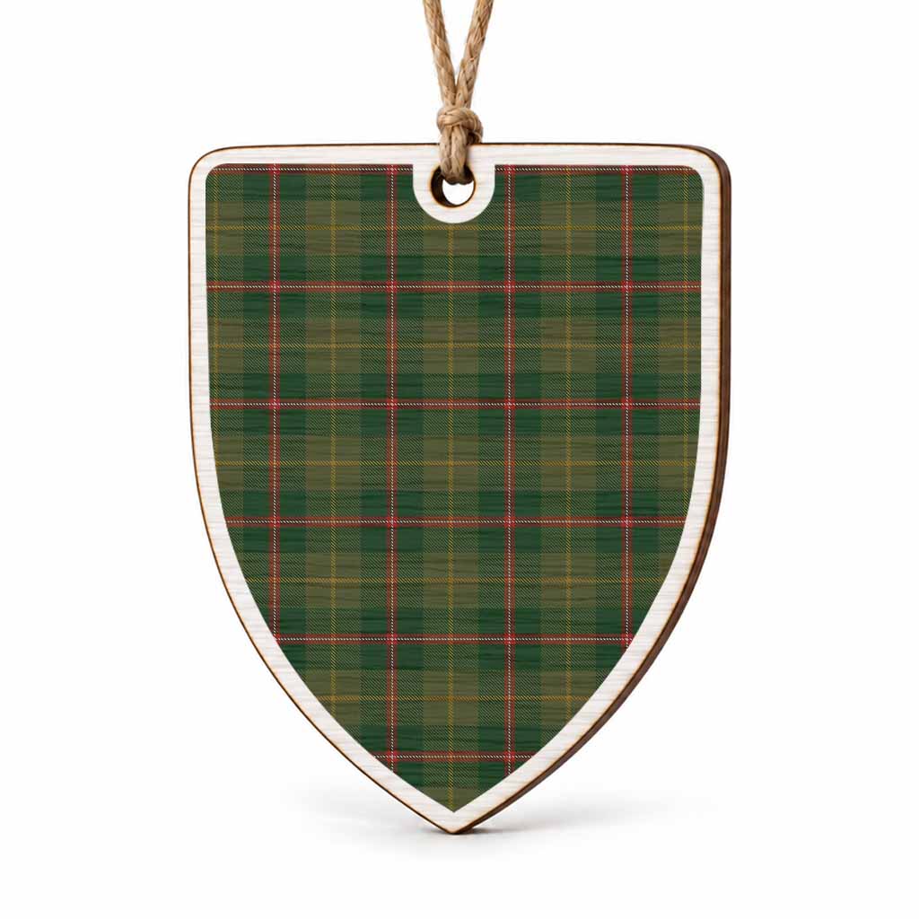 Symington Tartan Shield Wood Ornament , Pick Your Clan & Regional Plaid