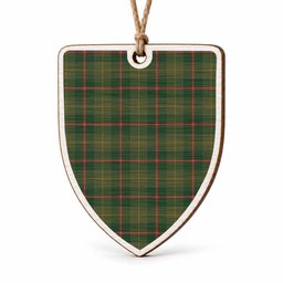 Symington Tartan Shield Wood Ornament , Pick Your Clan & Regional Plaid
