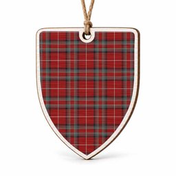 Stewart (Stuart) of Bute Tartan Shield Wood Ornament , Pick Your Clan & Regional Plaid