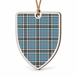 Thompson (Thomson) Tartan Shield Wood Ornament , Pick Your Clan & Regional Plaid