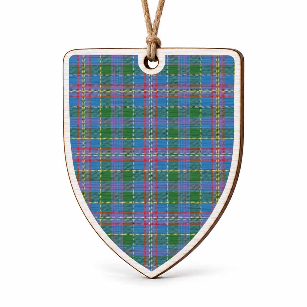 Ralston Tartan Shield Wood Ornament , Pick Your Clan & Regional Plaid