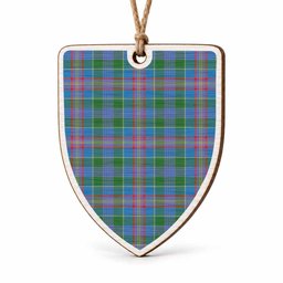Ralston Tartan Shield Wood Ornament , Pick Your Clan & Regional Plaid