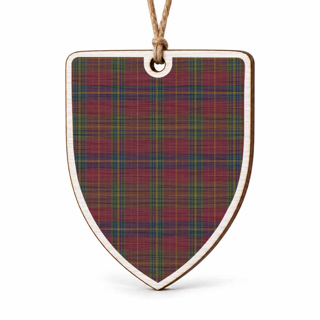 Rice of Wales Tartan Shield Wood Ornament , Pick Your Clan & Regional Plaid
