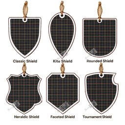 Stott Tartan Shield Wood Ornament , Pick Your Clan & Regional Plaid
