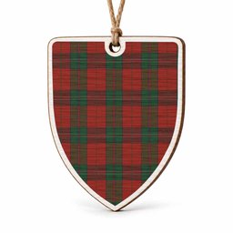 Thomas of Wales Tartan Shield Wood Ornament , Pick Your Clan & Regional Plaid