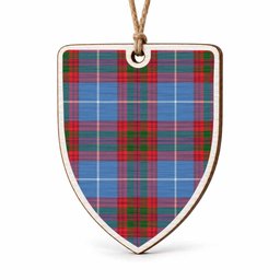 Pentland Tartan Shield Wood Ornament , Pick Your Clan & Regional Plaid