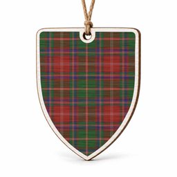 Somerville Tartan Shield Wood Ornament , Pick Your Clan & Regional Plaid