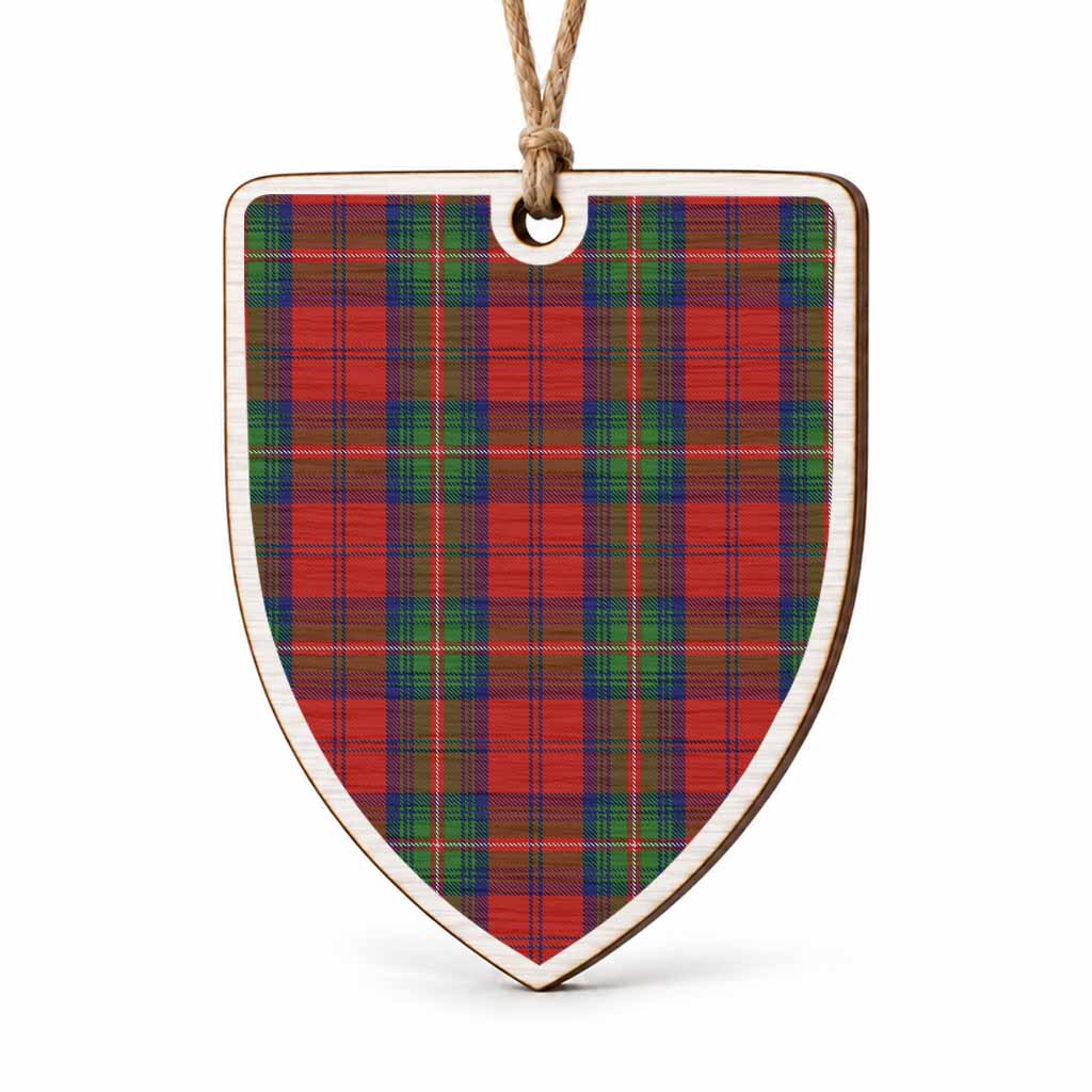 Waddell (Fife), Greg Tartan Shield Wood Ornament , Pick Your Clan & Regional Plaid