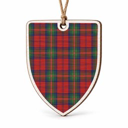 Waddell (Fife), Greg Tartan Shield Wood Ornament , Pick Your Clan & Regional Plaid