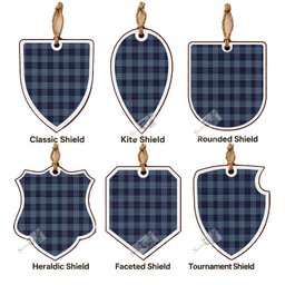 Roberts of Wales Tartan Shield Wood Ornament , Pick Your Clan & Regional Plaid