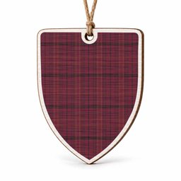 Williams of Wales Tartan Shield Wood Ornament , Pick Your Clan & Regional Plaid