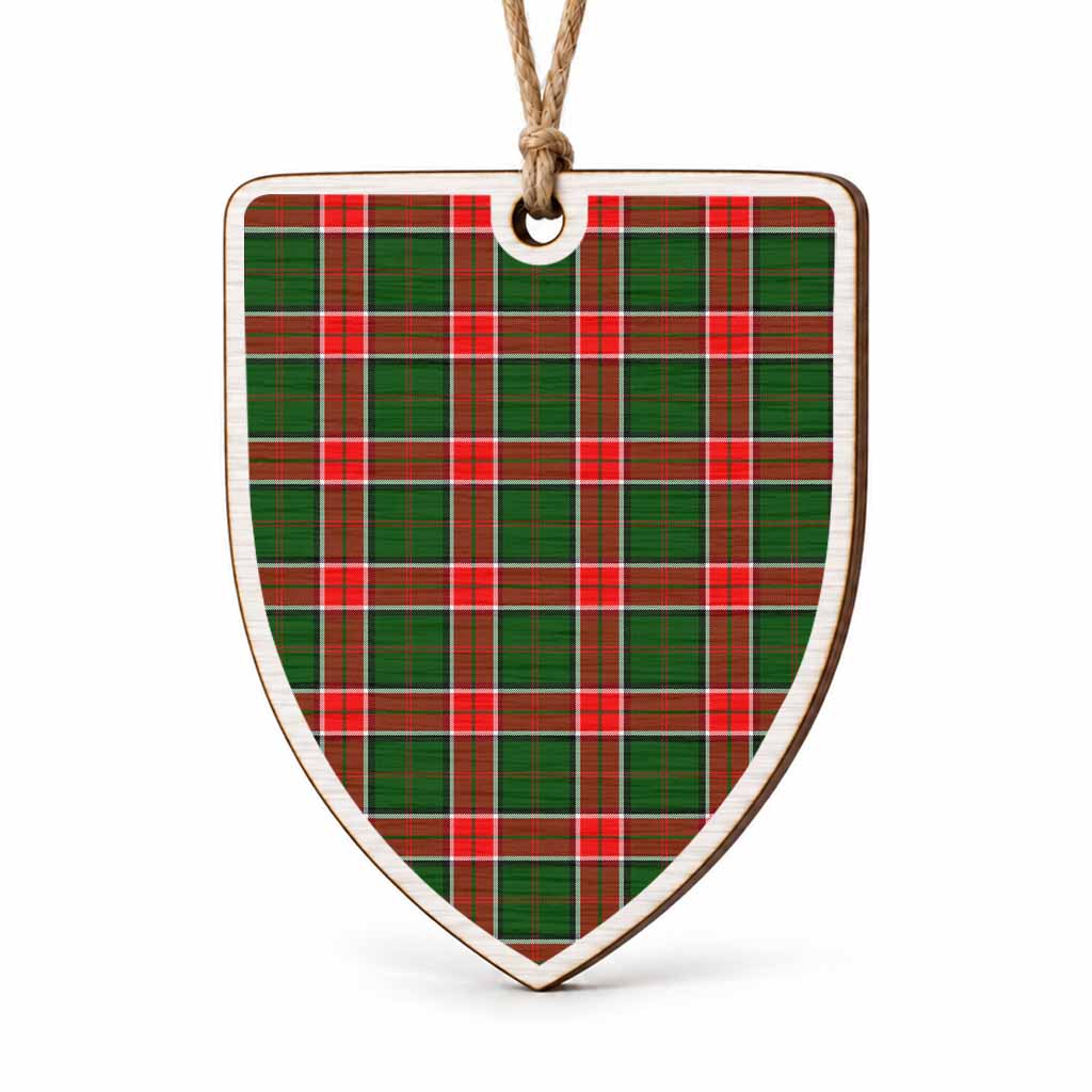 Pollock Tartan Shield Wood Ornament , Pick Your Clan & Regional Plaid