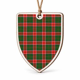 Pollock Tartan Shield Wood Ornament , Pick Your Clan & Regional Plaid