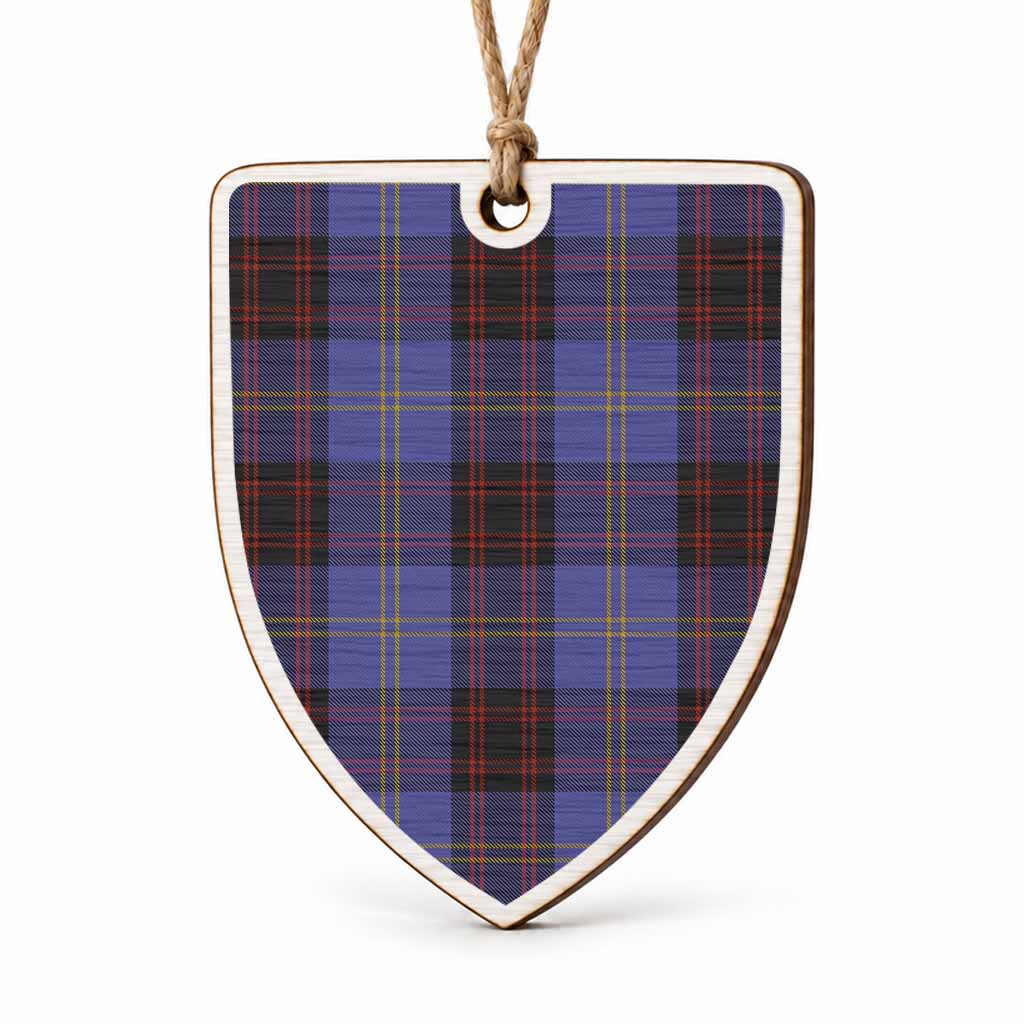 Rutherford Tartan Shield Wood Ornament , Pick Your Clan & Regional Plaid