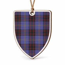 Rutherford Tartan Shield Wood Ornament , Pick Your Clan & Regional Plaid