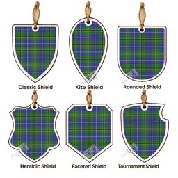 Turnbull Tartan Shield Wood Ornament , Pick Your Clan & Regional Plaid