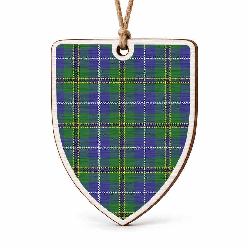 Turnbull Tartan Shield Wood Ornament , Pick Your Clan & Regional Plaid