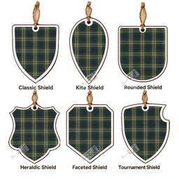 Todd Tartan Shield Wood Ornament , Pick Your Clan & Regional Plaid