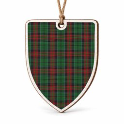 Walker Tartan Shield Wood Ornament , Pick Your Clan & Regional Plaid