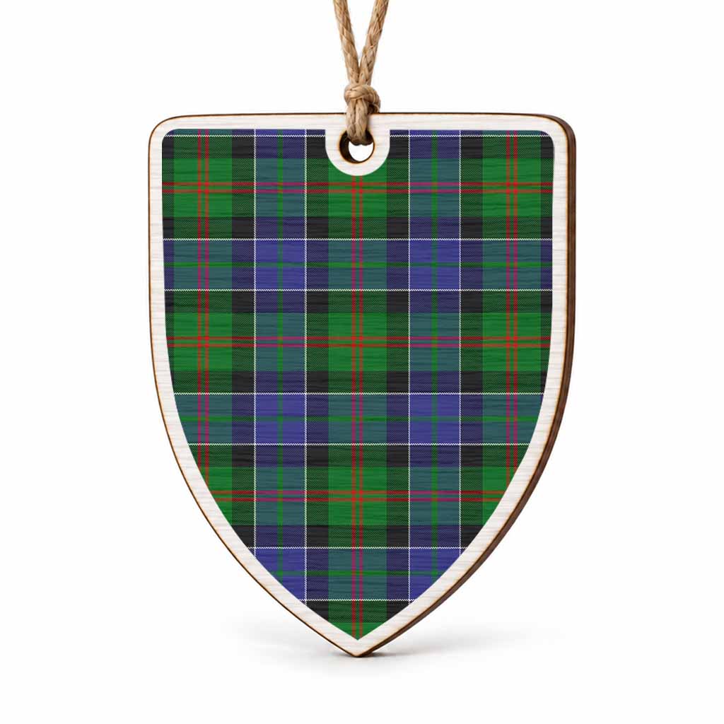Paterson Tartan Shield Wood Ornament , Pick Your Clan & Regional Plaid