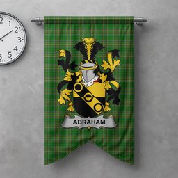 ScotsTee Shop Irish Abraham Clan Coat of Arms Irish Tartan Gonfalon Flag