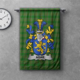 ScotsTee Shop Irish Agar Clan Coat of Arms Irish Tartan Gonfalon Flag