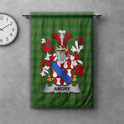ScotsTee Shop Irish Amory Clan Coat of Arms Irish Tartan Gonfalon Flag