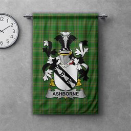ScotsTee Shop Irish Ashborne Clan Coat of Arms Irish Tartan Gonfalon Flag